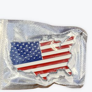 USA Map Flag Metal