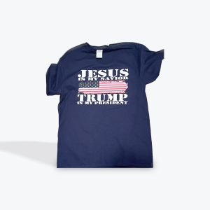 Shirt Jesus Savior Trump President Blue