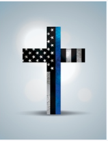 Shirt Blue Line Cross Black