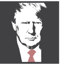 Shirt Trump Portrait Black