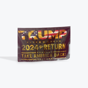 Flag Trump Return Black Gold