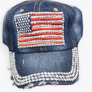 Rhinestone Amer Flag